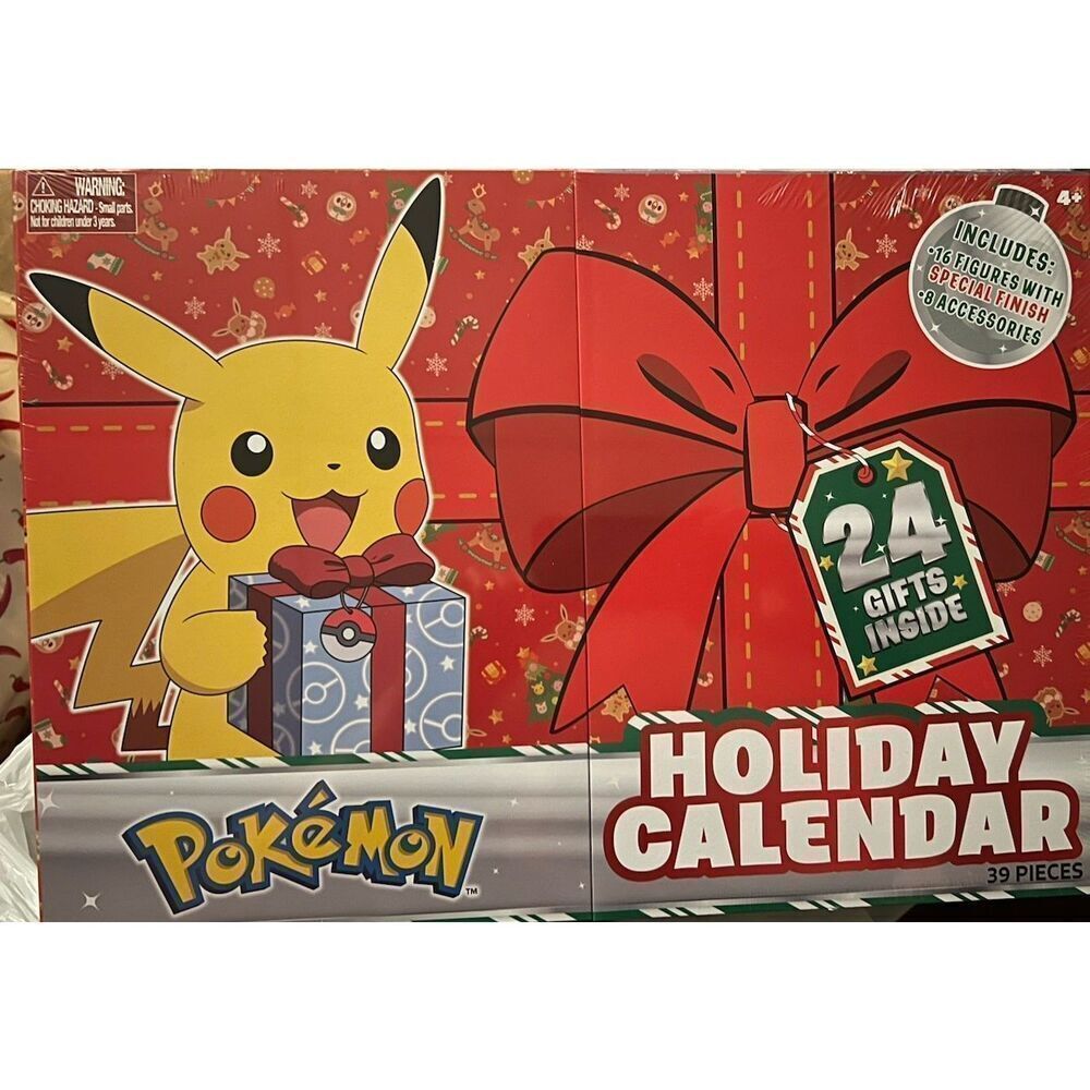 Pokemon Christmas Advent Calendar Holiday 24 gifts 2021 Jazwares